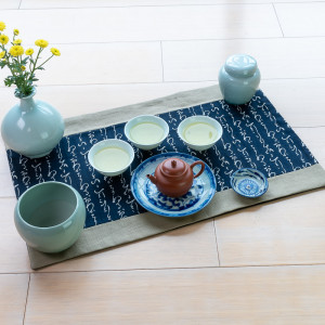Japanese calligraphy in beige