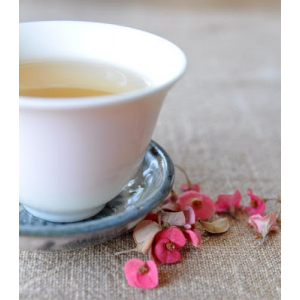 Tea porcelain-Ivory white flower cup