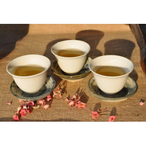 Tea porcelain-Ivory white flower cup