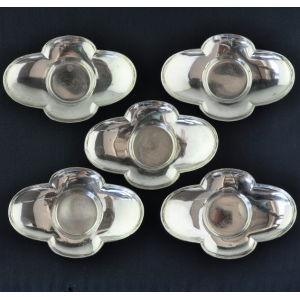 5 Japanese white steel Cha Tuo (saucers)
