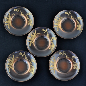 5 Japanese copper Cha Tuo (saucers)