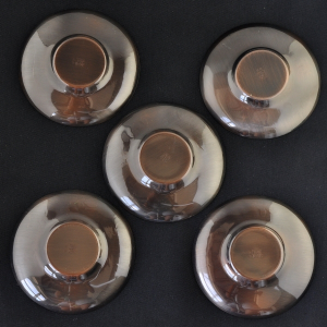 5 Japanese copper Cha Tuo (saucers)