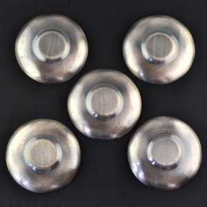 5 Japanese silvery steel Cha Tuo (saucers)