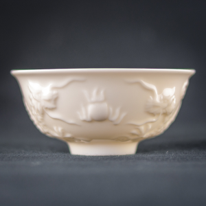 Dragons and pearl ivory cup