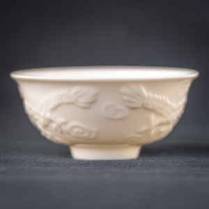 Dragons and pearl ivory cup