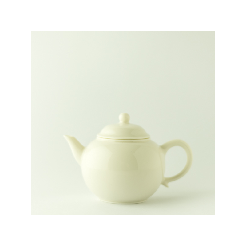 Ivory white mini teapot