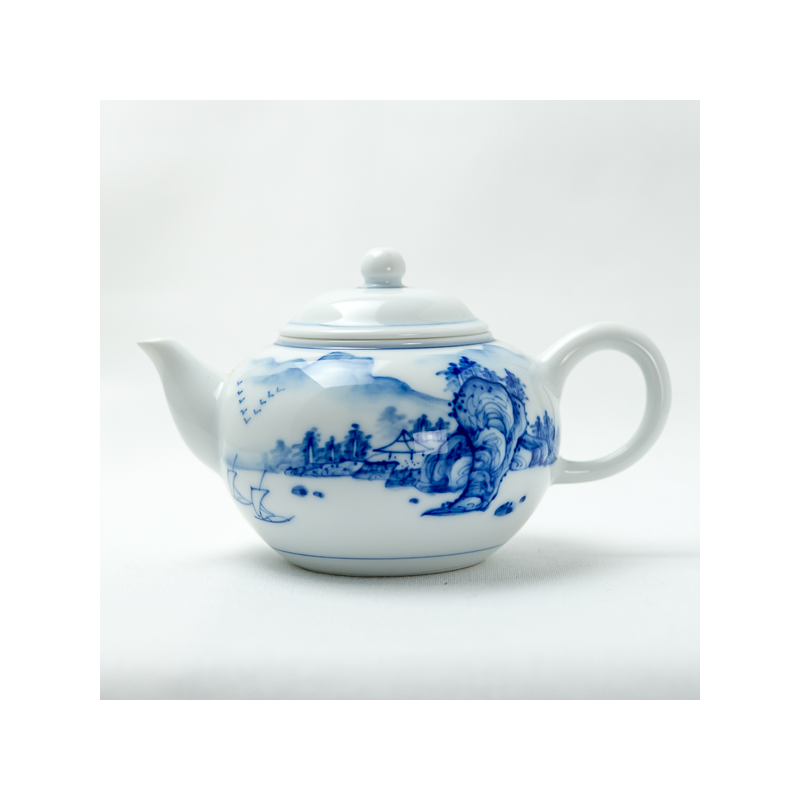 Qinghua landscape teapot