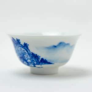 Coupe qinghua au motif de paysage