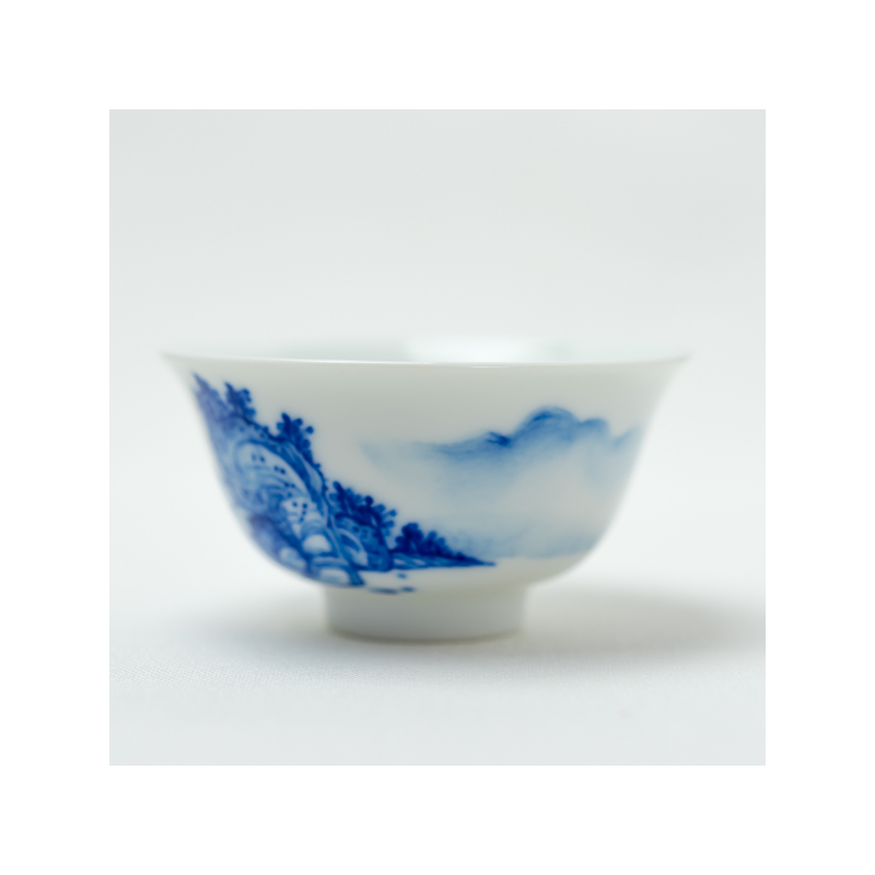 Coupe qinghua au motif de paysage