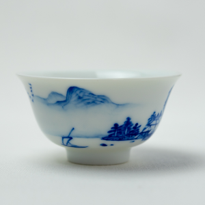 Coupe qinghua au motif de paysage