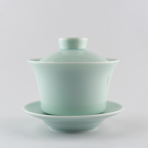 Gaiwan en porcelaine céladon clair - Haut