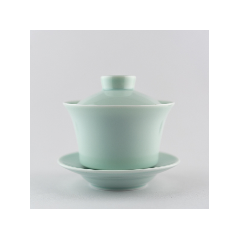 Gaiwan en porcelaine céladon clair - Haut