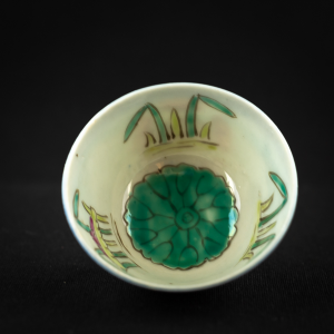1 late Qing dynasty polychrome tea cup