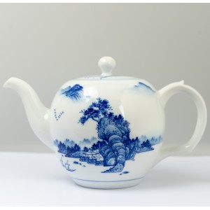 Qinghua landscape big teapot